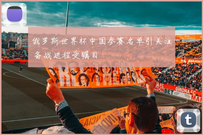 俄罗斯世界杯中国参赛名单引关注 备战进程受瞩目